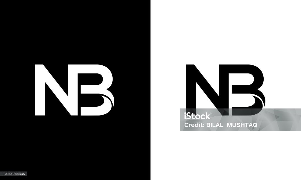 Nb Computer Logo Design Unique And Modern Nb Logo Design Stock Illustration - Download Image ...