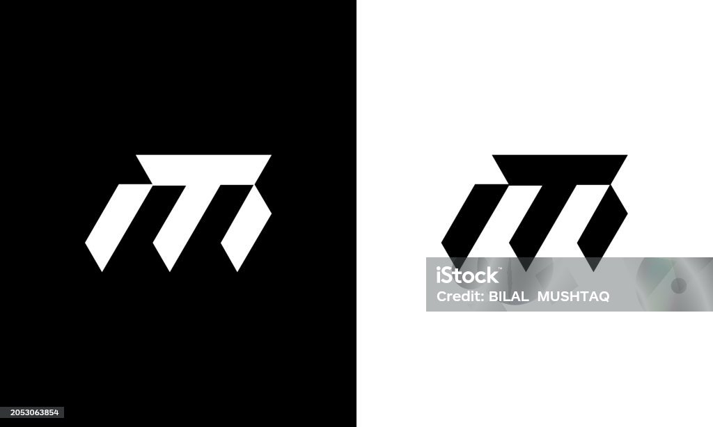 Vector Letters Mt Mt M Initial Logo Design Vector Template Stock Illustration - Download ...