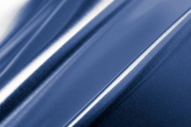 istock blue bent metal sheet with visible texture. background 2053088774
