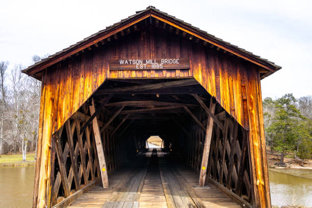 istock Covered Bridge at Watson Mill State Park in Comer Georgia 2053095840