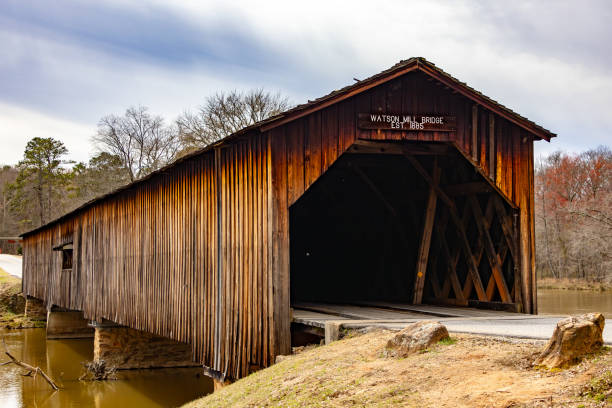 istock Covered Bridge at Watson Mill State Park in Comer Georgia 2053096921