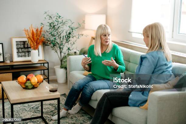 Discussion Between Friends Conversation Between Two Best Friends Stock Photo - Download Image Now ...