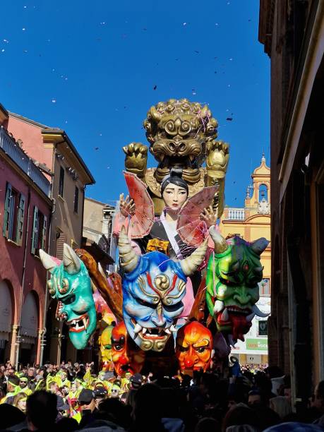 Cento, Italy - February 25, 2024: European Carnival and its floats.