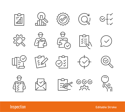 Inspection Icons - Line Icon Series