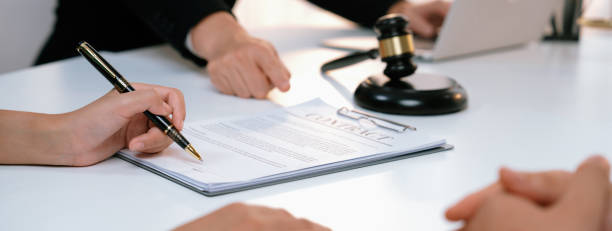 istock Couples file for divorcing and seek assistance from law firm. Rigid 2053136337