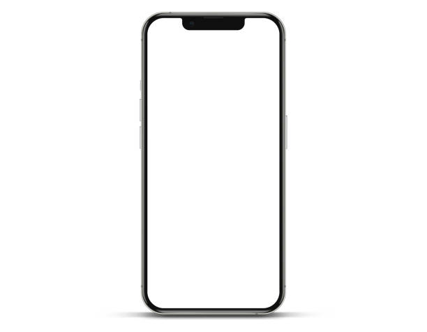 istock 3D realistic high quality smartphone mockup with isolated background. Smart phone mockup collection. Device front view. 3D mobile phone with shadow on white background. 2053156717