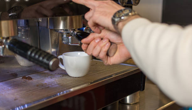 istock Barista Cafe Making Coffee Preparation Service Concept 2053173353