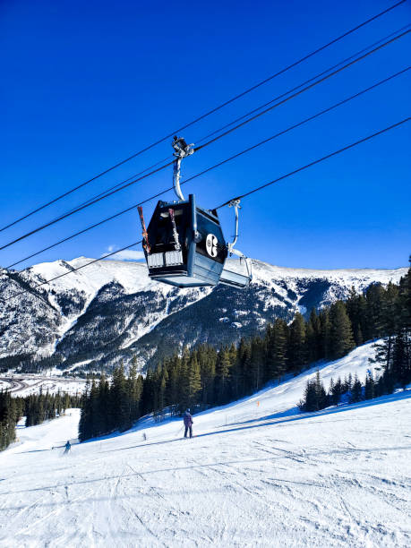 Copper Mountain, Colorado, USA-March 1, 2024: American Eagle Gondola and ski runs, Copper Mountain, Colorado.