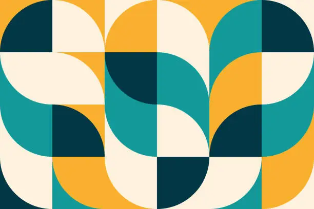 Vector illustration of Vector abstract colors bauhaus style minimalism geometric pattern design cover banner background