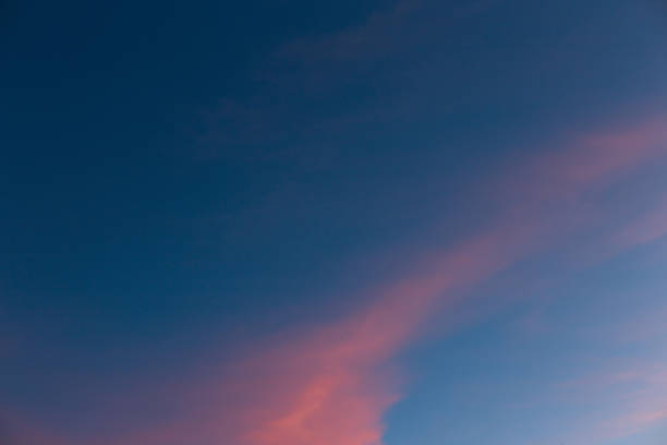Beautiful sunset sky with blue and pink color