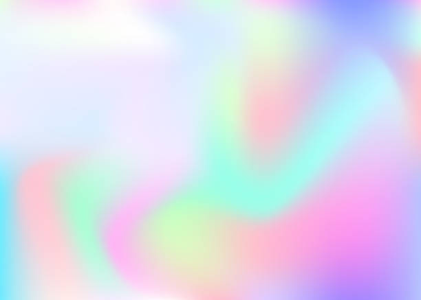 istock Holographic Texture. Chrome Flyer. Vintage Light. Soft Glitch. Shiny Minimalist Illustration. Abstract Background. Pearlescent Gradient. Purple Retro Background. Blue Holographic Texture 2053267495