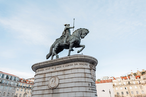 Horse and Statue of Lisbon Rider