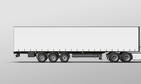 Cargo Truck Mock up. 3D Rendering.