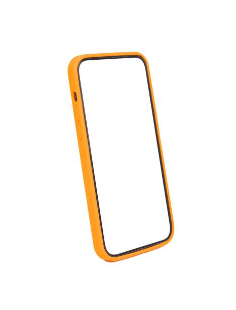istock Mobile phone screen mockup, smartphone touchscreen mock up angle view, isolated on white background 2053330621