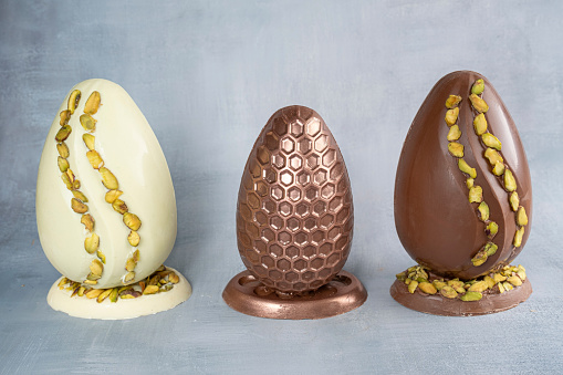 Brazilian Easter eggs. Much loved by everyone. With different types of chocolate and fillings.
