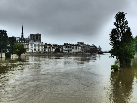 Paris, the Seine during flood period
