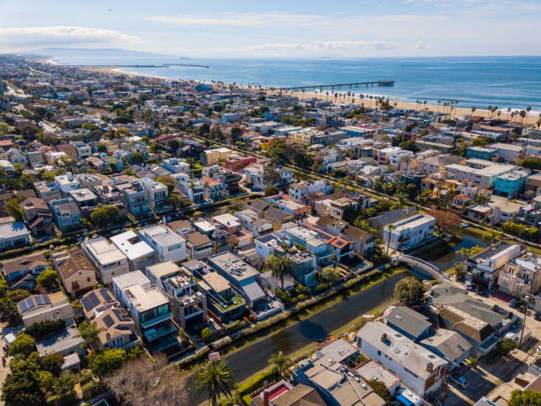 istock Aerial Venice Pier and Venice Canals 2053401094