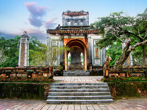 Mausoleum of Emperor Tu Duc. It is built for the Nguyễn Emperor Tự Đức and took three years to build, from 1864 to 1867.