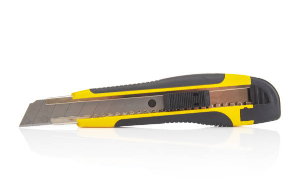 istock Utility knife close up isolated on white background 2053447781