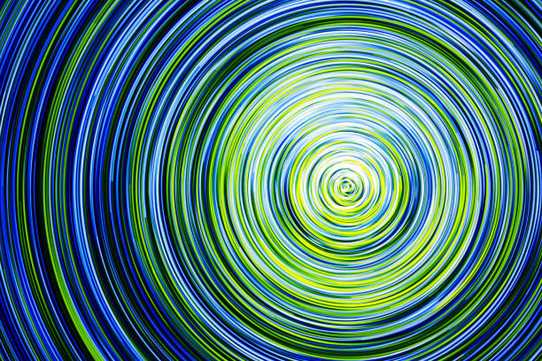 Cosmos space planet abstraction. Green vortex spiral.