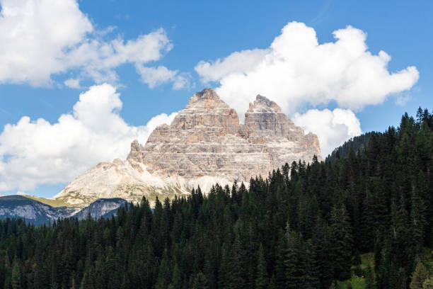 Dolomites landscape mountain summer spring Italy clouds sunny day