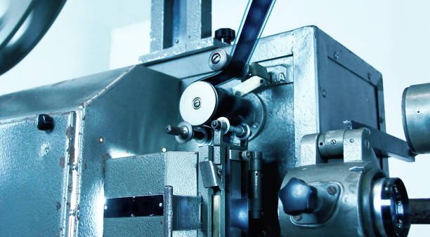istock 35mm Film Projector on white background 2053530452