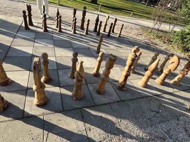 istock Chess played as outdoor game 2053590284