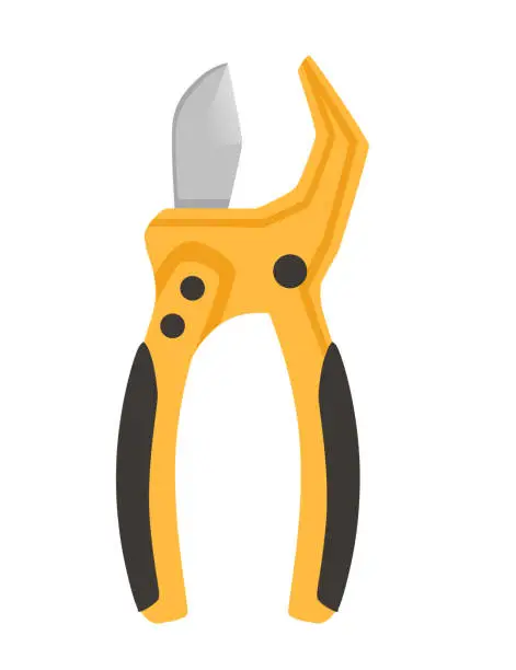 Vector illustration of Pipe cutter hand tool instrument vector illustration isolated on white background