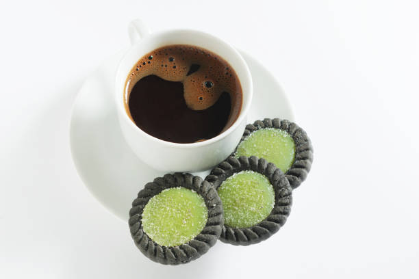 istock Coffee and cookies with pandan cream 2053704409