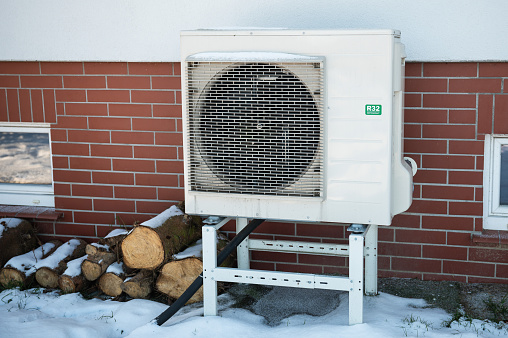 The heat pump in a single-family house