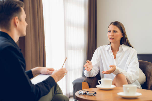 istock Psychological consultation gaining improvement on mental problem. Unveiling 2053783972
