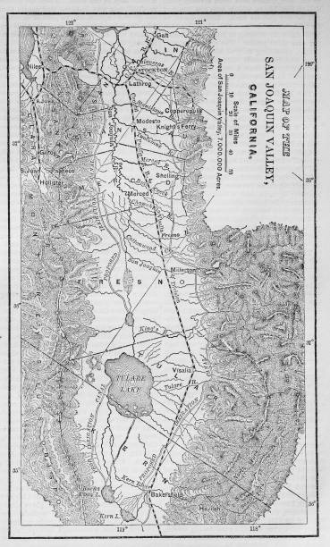 ilustrações, clipart, desenhos animados e ícones de 1872 mapa do vale de san joaquin da califórnia - san joaquin valley