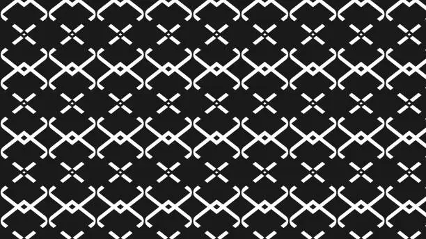 Vector illustration of black and white seamless abstract pattern