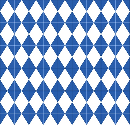seamless geometric pattern with rhombuses in blue and white colors for fabric home wear surface design packaging vector