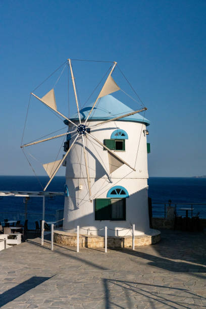 istock Beautiful view of an ancient mill in Greece. 2053972358