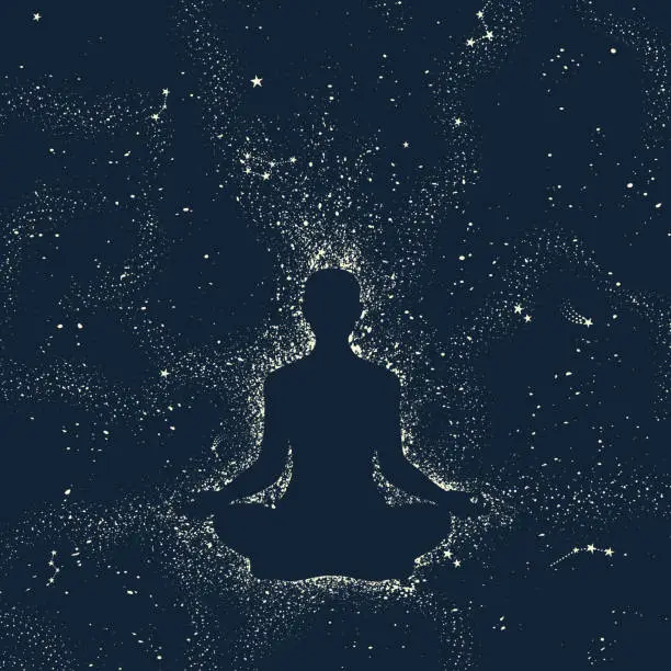Vector illustration of Space univers meditation wallpaper