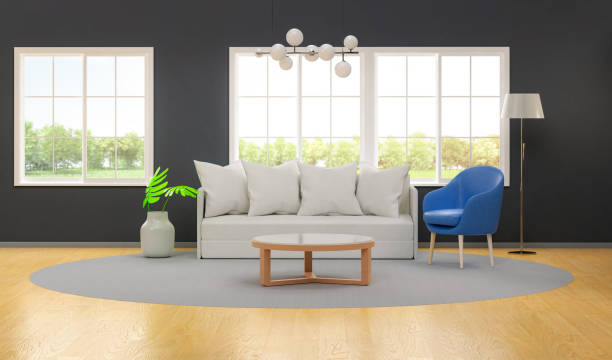 istock Living room interior in cozy style with bookcase 2054116725