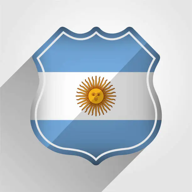 Vector illustration of Argentina Flag Road Sign Illustration