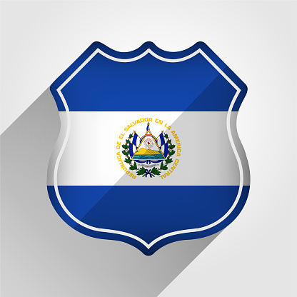 El Salvador Flag Road Sign Illustration, can be used for business designs, presentation designs or any suitable designs.