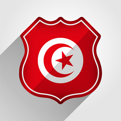 Tunisia Flag Road Sign Illustration, can be used for business designs, presentation designs or any suitable designs.