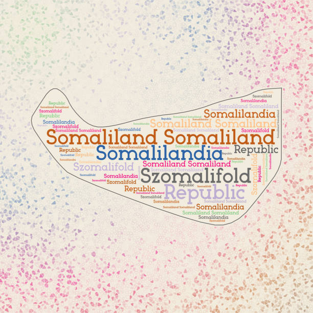 Somaliland shape whith country names word cloud in multiple languages. Somaliland border map on charming triangles scattered around. Cool vector illustration. Somaliland shape whith country names word cloud in multiple languages. Somaliland border map on charming triangles scattered around. Cool vector illustration. global populism stock illustrations