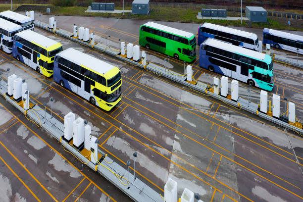 istock Electric recharging compound for bus and coach charging 2054228744