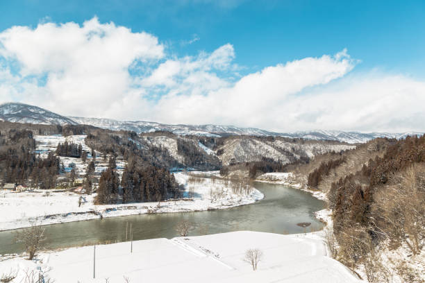 istock Vast countryside natural landscape covered in snow 2054307748