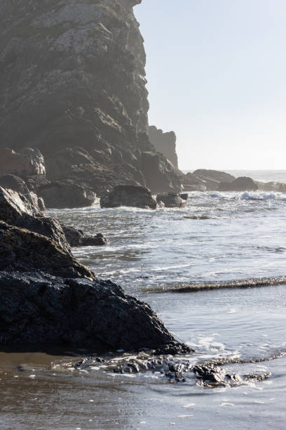 istock A rocky shoreline with a calm ocean 2054332398
