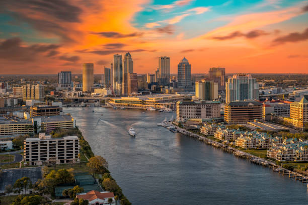 istock Tampa at Sunset from Above 2054366739