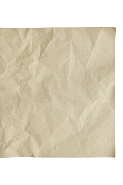 istock blank brown paper texture isolated on white background, old page for craft design 2054536115