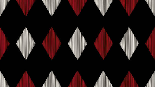 ilustraciones, imágenes clip art, dibujos animados e iconos de stock de traditional ethnic ikat motif fabric pattern geometric style.african ikat embroidery ethnic oriental pattern black background wallpaper. abstract,vector,illustration.texture,frame,decoration. - silk black backgrounds pattern