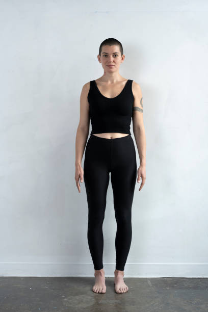 istock Downtown Los Angeles Citizen in Form Fitting Clothing Poses in Studio 2054611242