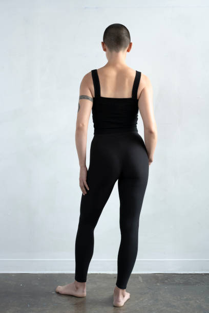 istock Downtown Los Angeles Citizen in Form Fitting Clothing Poses in Studio 2054612335