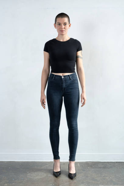 istock Downtown Los Angeles Citizen in Form Fitting Clothing Poses in Studio 2054618035